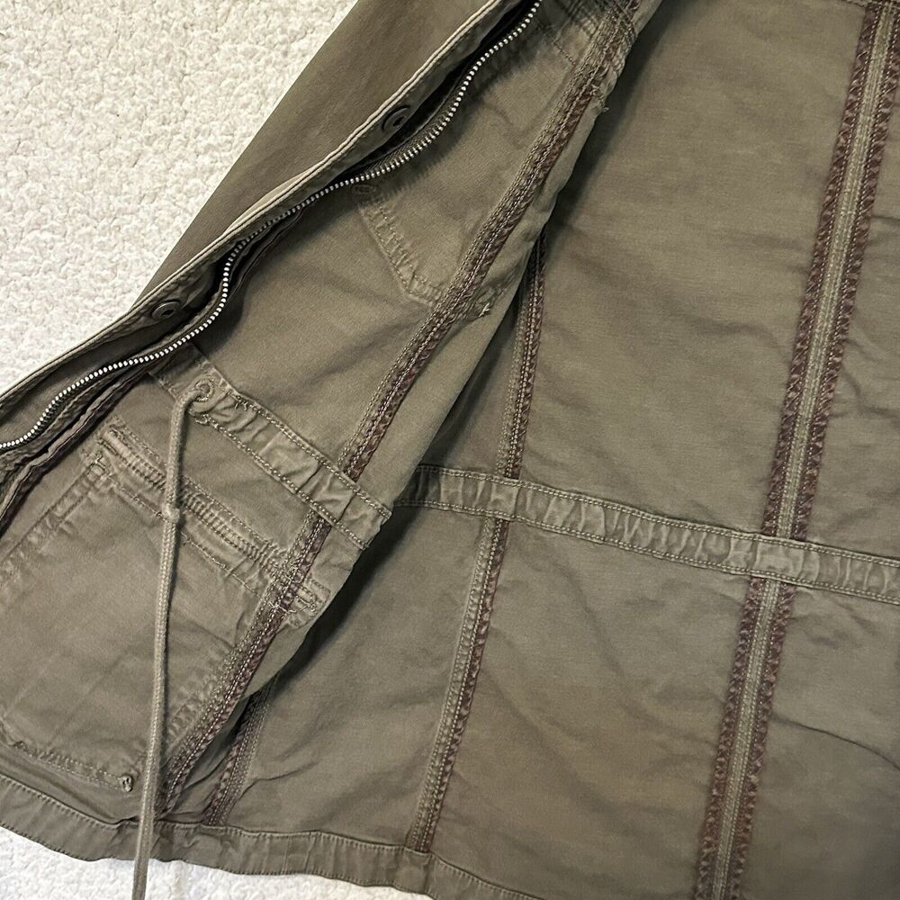 LUCKY BRAND Olive Utility Jacket Womens S Zipper & Snap Close Multi-pocket - Picture 15 of 16